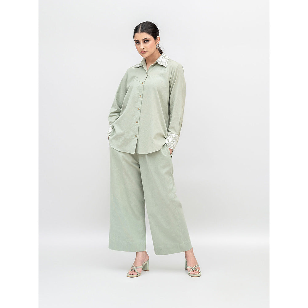 Daljit Sudan Light Green Cotton Co-Ord (Set of 2)