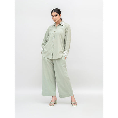 Daljit Sudan Light Green Cotton Co-Ord (Set of 2)
