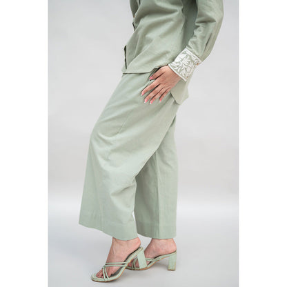 Daljit Sudan Light Green Cotton Co-Ord (Set of 2)