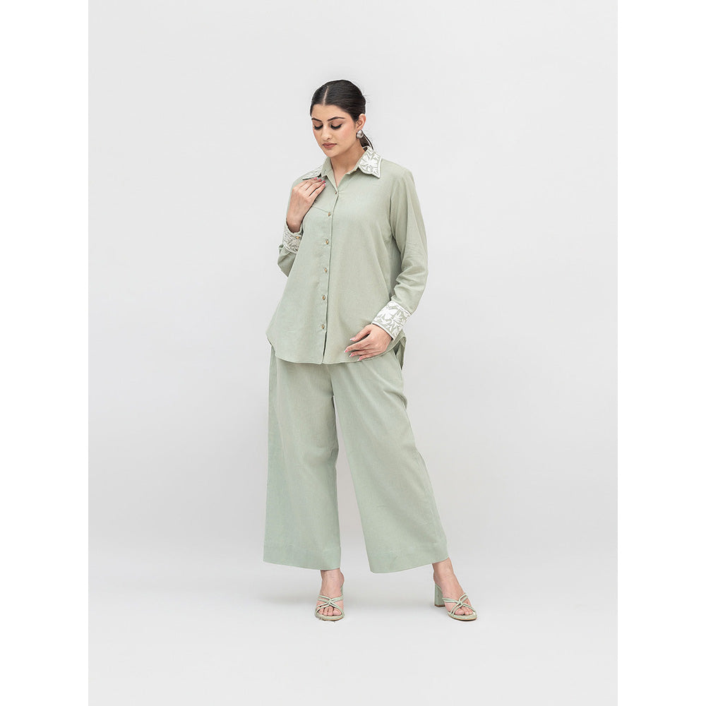 Daljit Sudan Light Green Cotton Co-Ord (Set of 2)