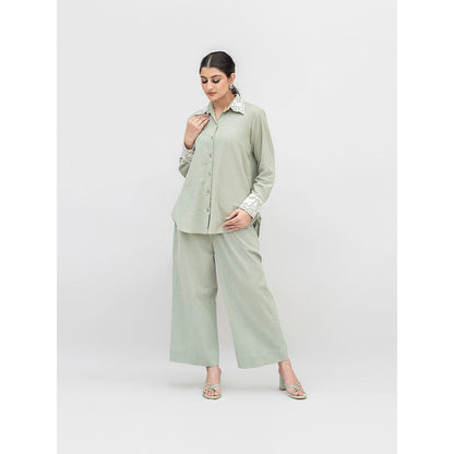 Daljit Sudan Light Green Cotton Co-Ord (Set of 2)