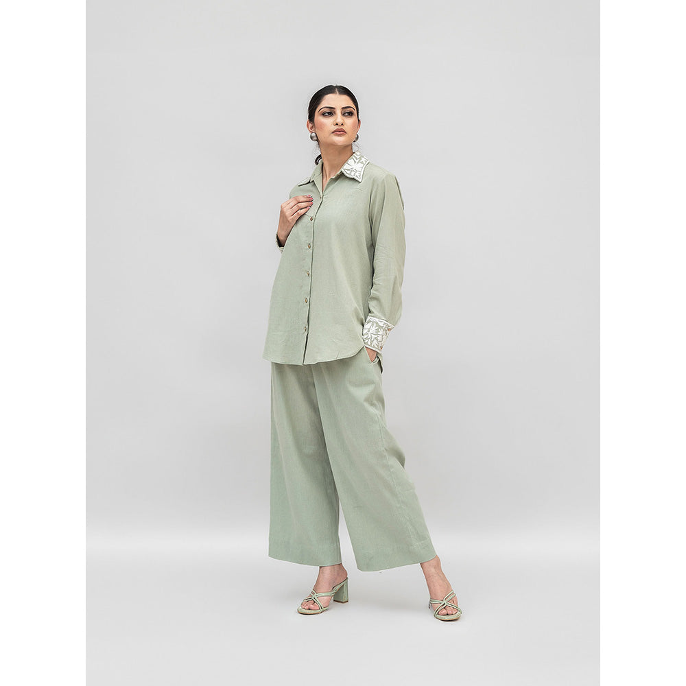 Daljit Sudan Light Green Cotton Co-Ord (Set of 2)