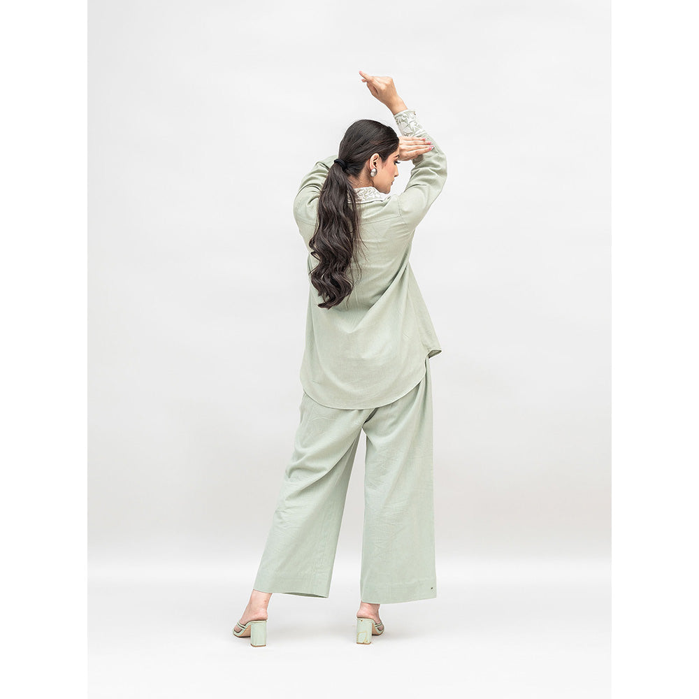 Daljit Sudan Light Green Cotton Co-Ord (Set of 2)