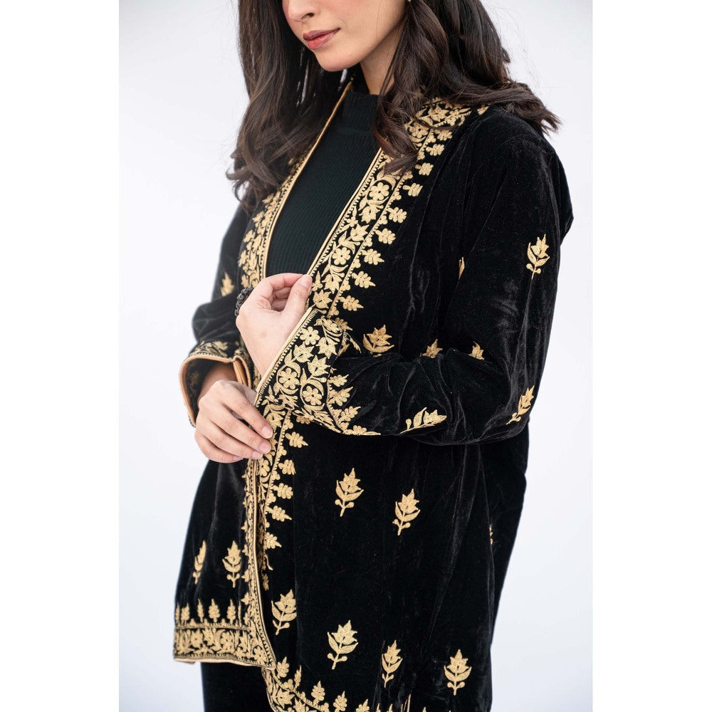 Daljit Sudan Black Velvet Short Jacket