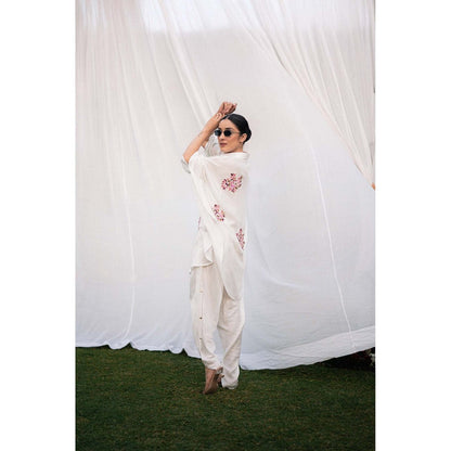 Daljit Sudan White Satin Co-Ord (Set of 2)