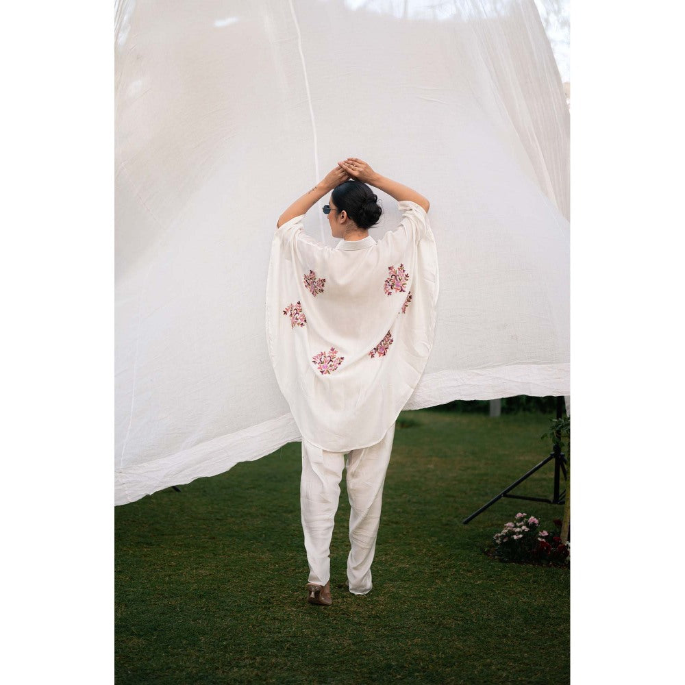 Daljit Sudan White Satin Co-Ord (Set of 2)