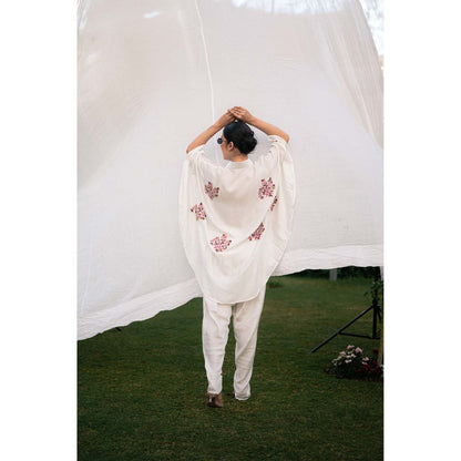 Daljit Sudan White Satin Co-Ord (Set of 2)