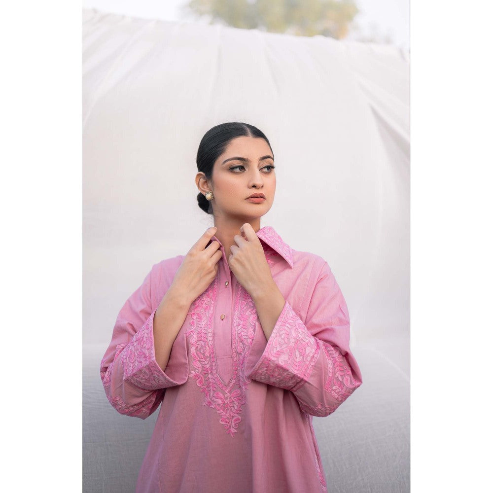 Daljit Sudan Pink Mulu Co-Ord (Set of 2)