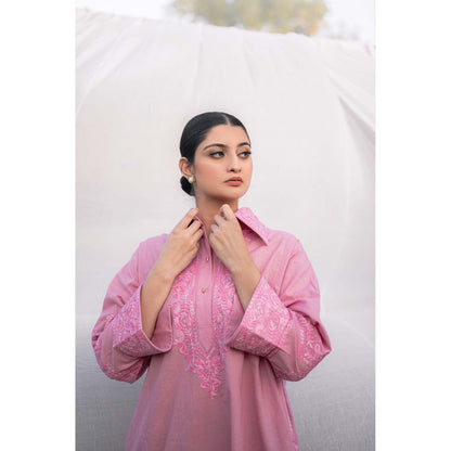 Daljit Sudan Pink Mulu Co-Ord (Set of 2)