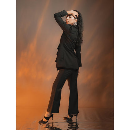 DARLING GIRL Ruffle Solid Suit