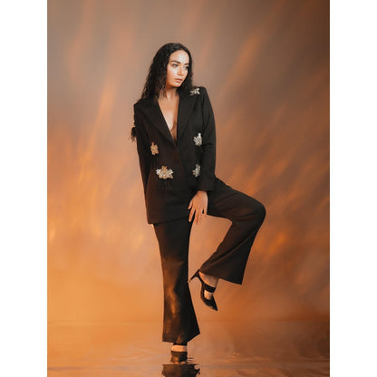 DARLING GIRL Jazz Embellished Blazer with Pant