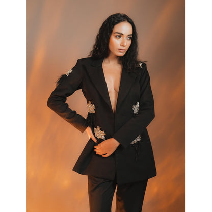 DARLING GIRL Jazz Embellished Blazer with Pant