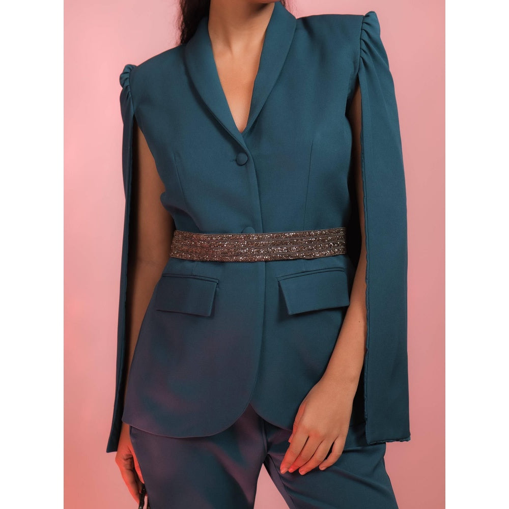 DARLING GIRL Chelsuitsea Blazer with Pant and Belt