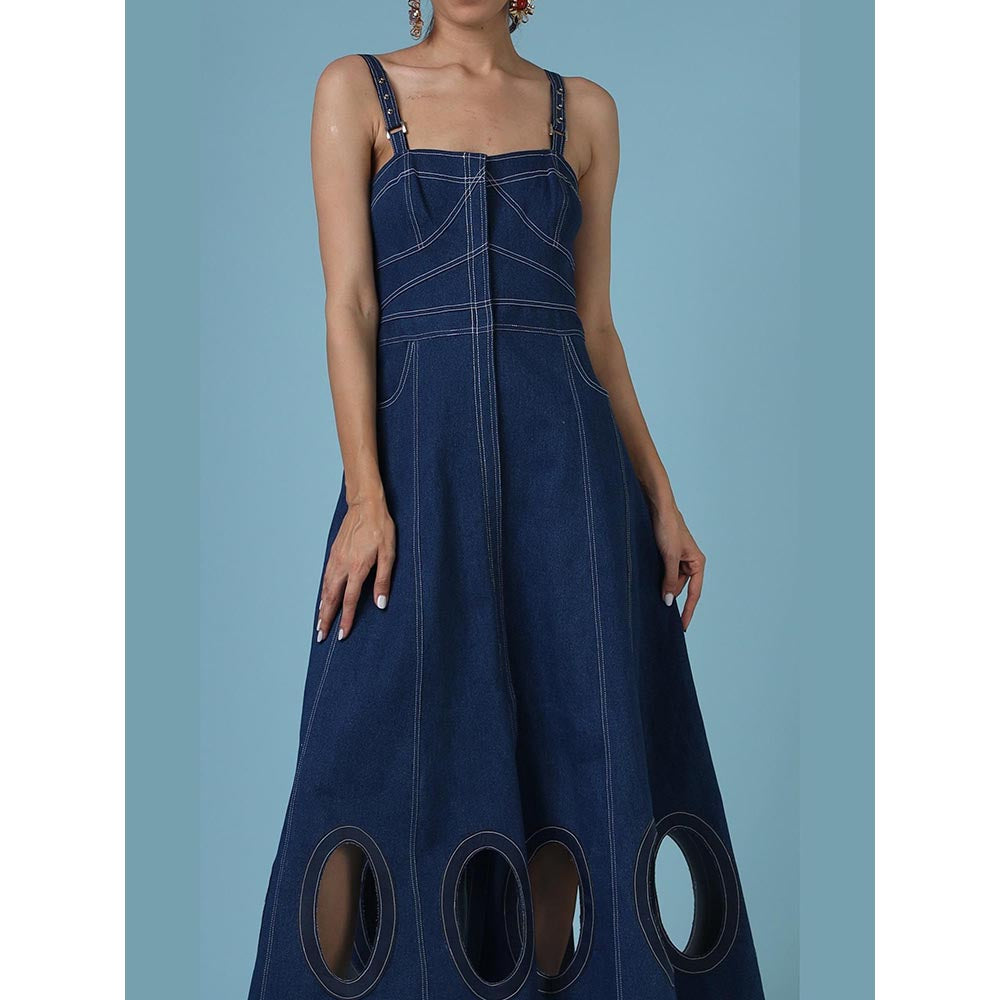 DARLYTTE Women Freya Denim Cut-Out Dress