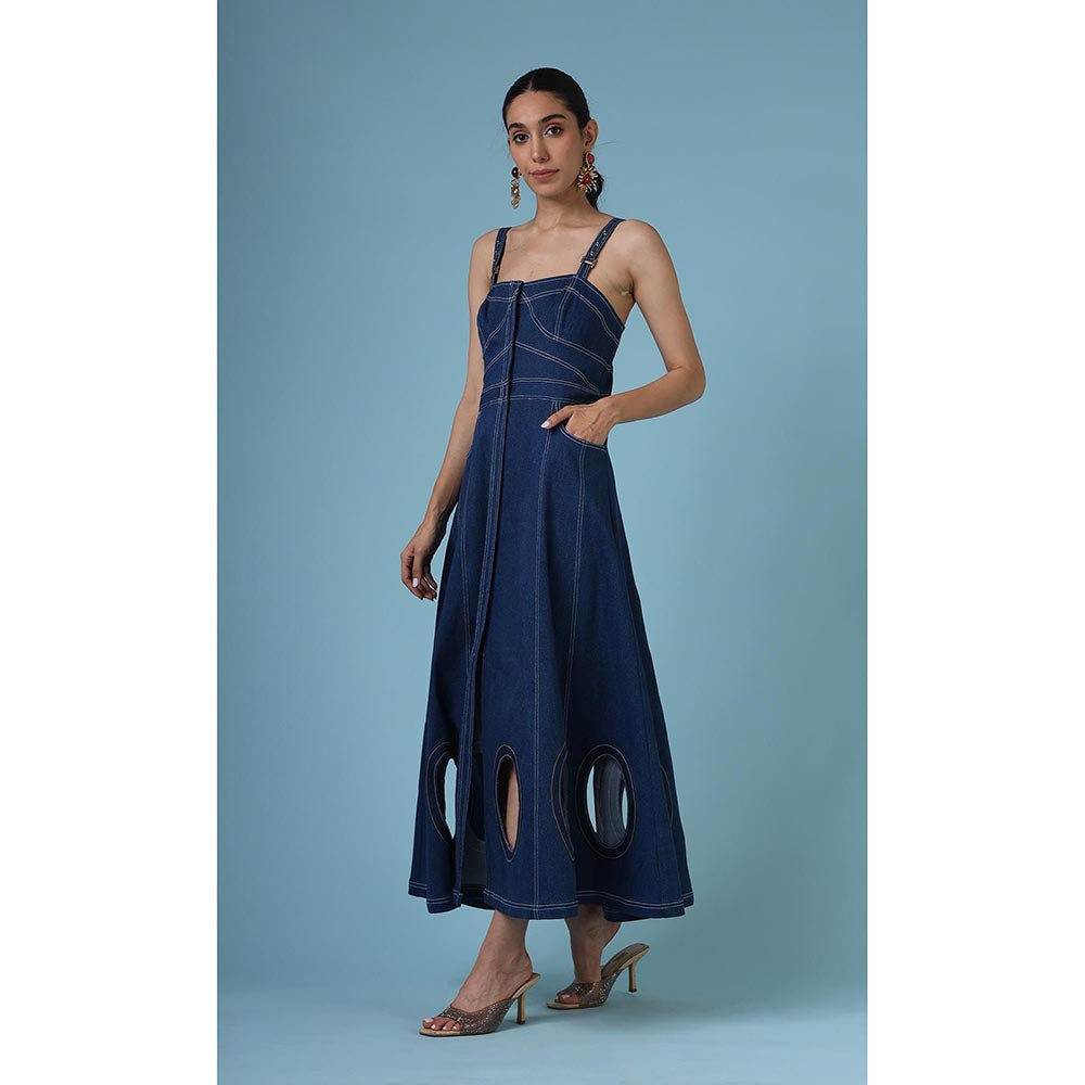 DARLYTTE Women Freya Denim Cut-Out Dress