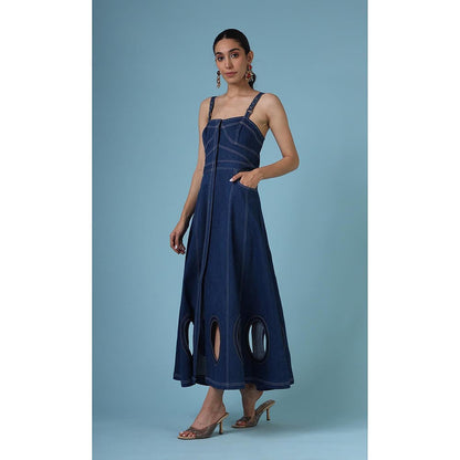 DARLYTTE Women Freya Denim Cut-Out Dress