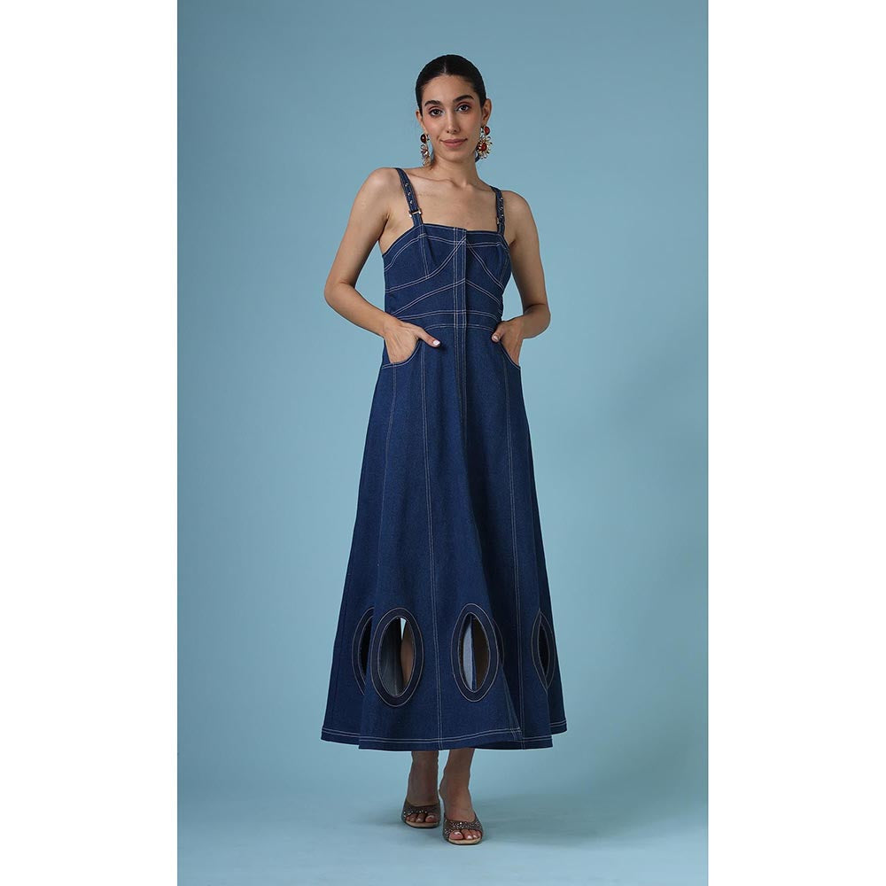 DARLYTTE Women Freya Denim Cut-Out Dress
