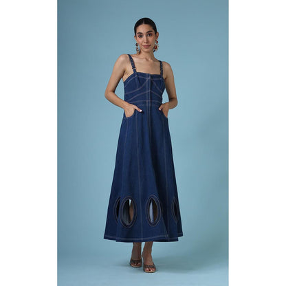 DARLYTTE Women Freya Denim Cut-Out Dress