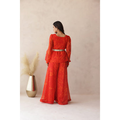 DEASHA INDIA Ehsaas Orange Co-Ord (Set of 3)