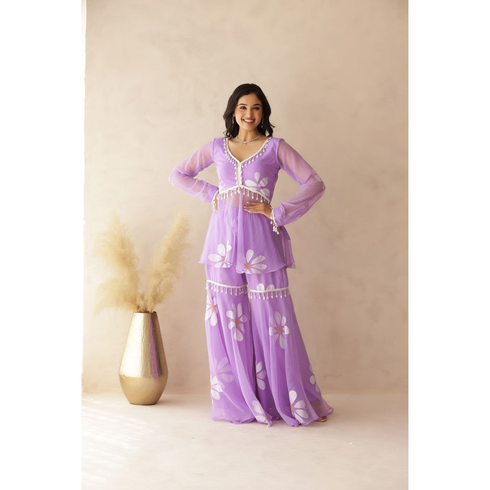 DEASHA INDIA Bhavya Lavender Hand Painted Co-Ord (Set of 2)