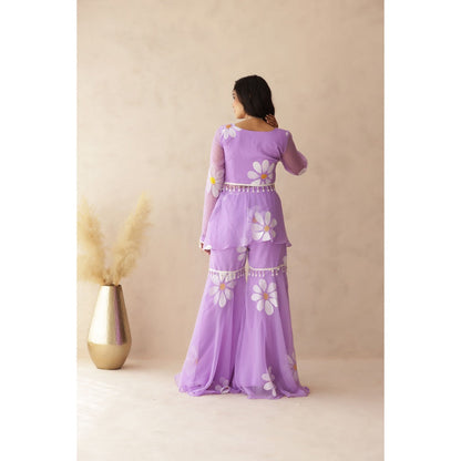 DEASHA INDIA Bhavya Lavender Hand Painted Co-Ord (Set of 2)