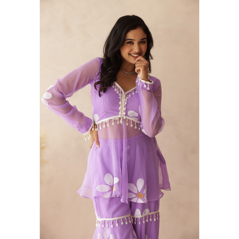DEASHA INDIA Bhavya Lavender Hand Painted Co-Ord (Set of 2)