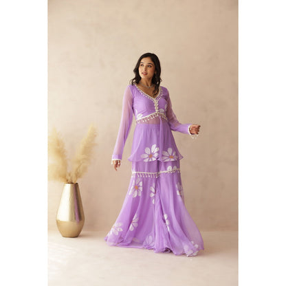 DEASHA INDIA Bhavya Lavender Hand Painted Co-Ord (Set of 2)