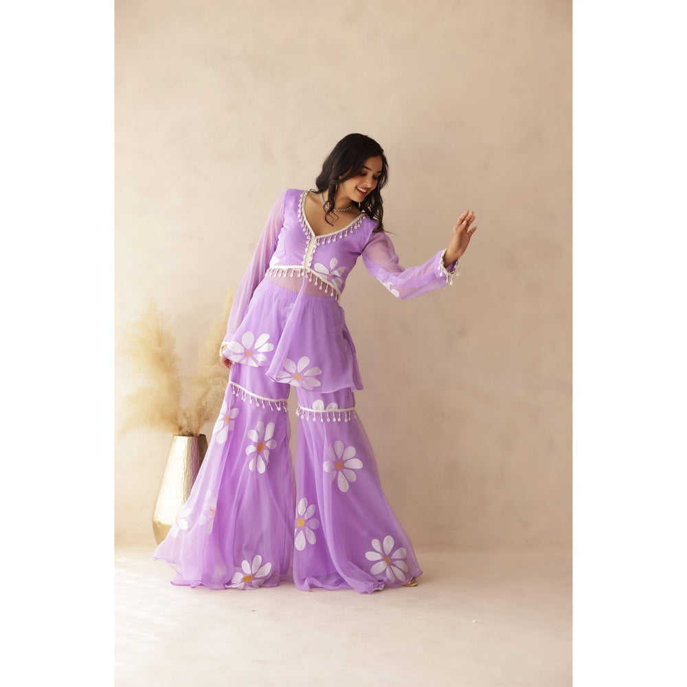 DEASHA INDIA Bhavya Lavender Hand Painted Co-Ord (Set of 2)