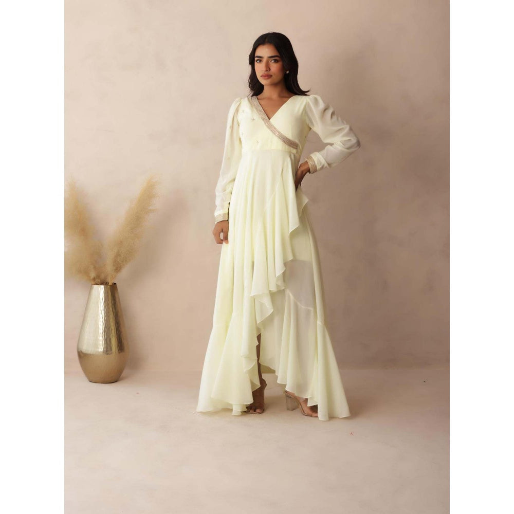DEASHA INDIA Himika Ivory Embroidered Dress