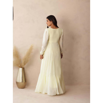 DEASHA INDIA Himika Ivory Embroidered Dress
