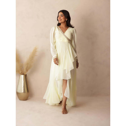 DEASHA INDIA Himika Ivory Embroidered Dress