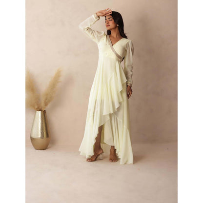 DEASHA INDIA Himika Ivory Embroidered Dress