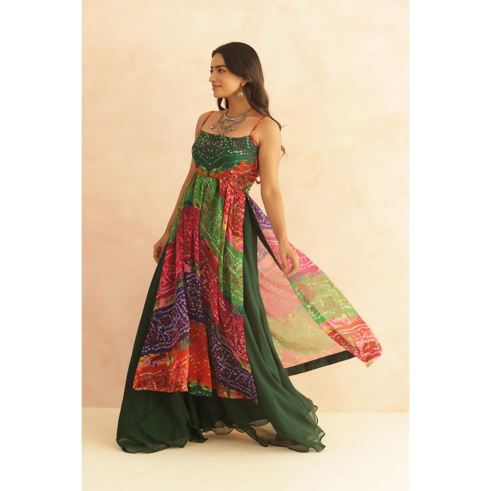 DEASHA INDIA Devika Multi-coloured Bandhani Kurta Set