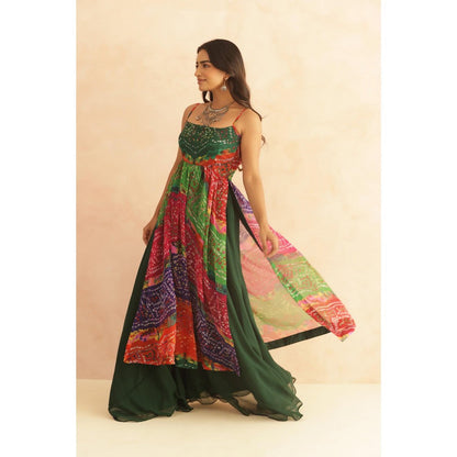 DEASHA INDIA Devika Multi-coloured Bandhani Kurta Set