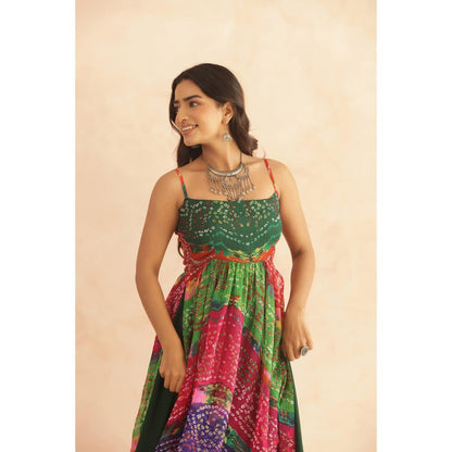 DEASHA INDIA Devika Multi-coloured Bandhani Kurta Set