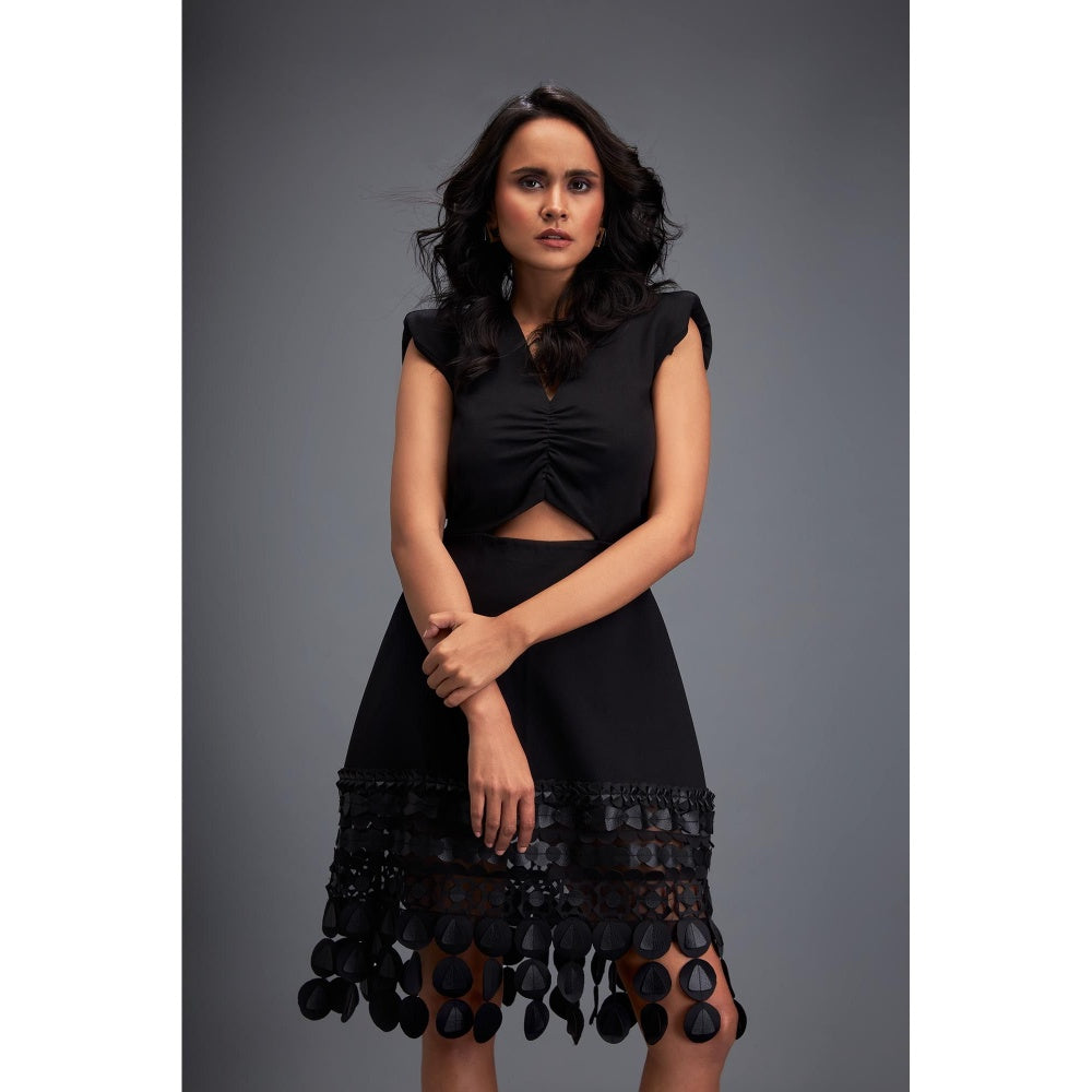 Deepika Arora Black Knee Length Dress