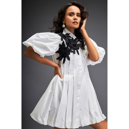 Deepika Arora White Embroidered Mini Dress