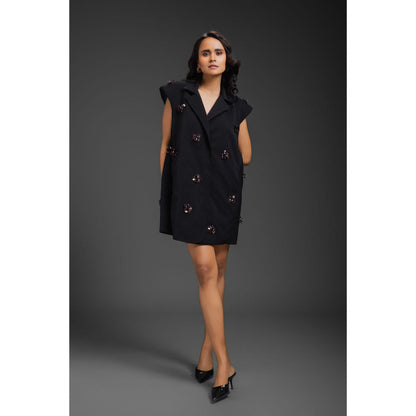 Deepika Arora Womens Black Mini Dress