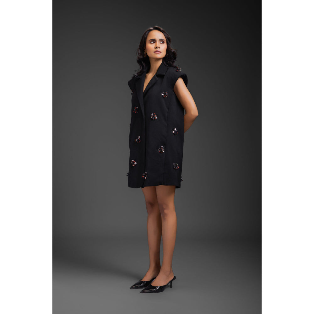 Deepika Arora Womens Black Mini Dress