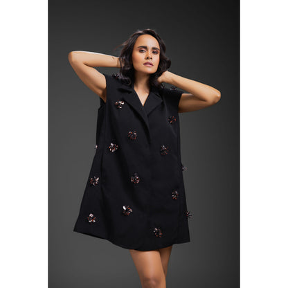 Deepika Arora Womens Black Mini Dress