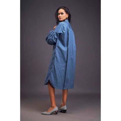 Deepika Arora Embroidered Blue Dress