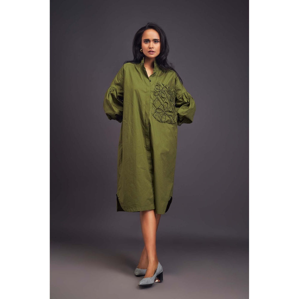 Deepika Arora Embroidered Green Dress