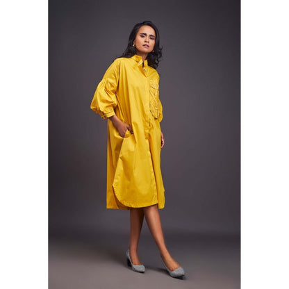 Deepika Arora Embroidered Yellow Dress