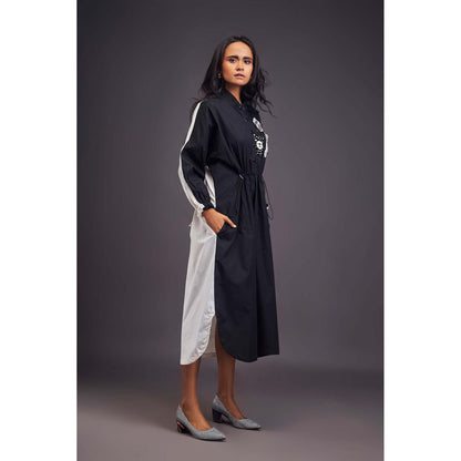 Deepika Arora Colo Block Black Dress