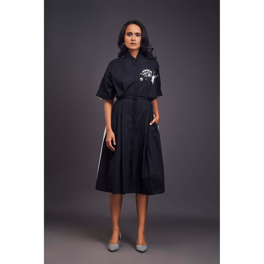 Deepika Arora Colo Block Black Dress