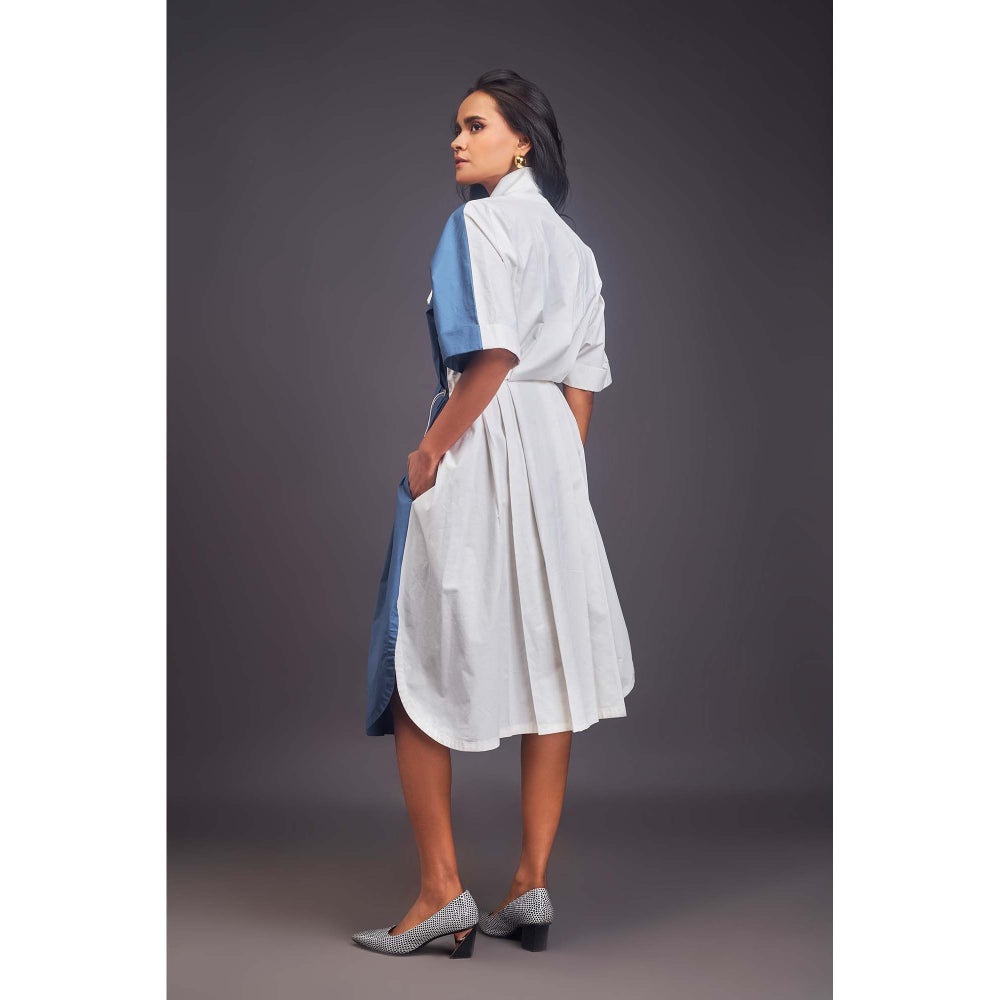 Deepika Arora Colo Block Blue Dress