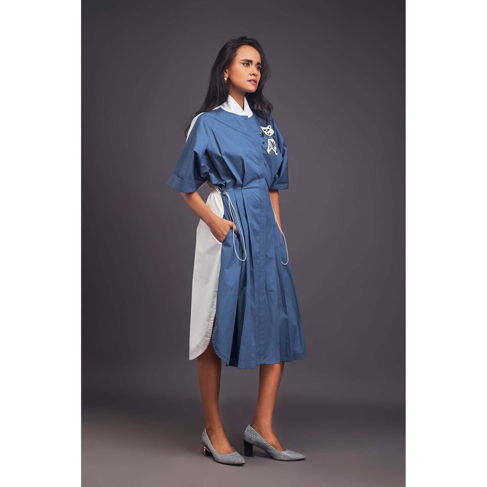 Deepika Arora Colo Block Blue Dress