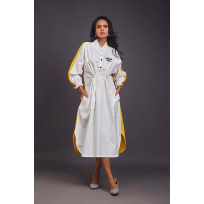 Deepika Arora Colo Block White Dress