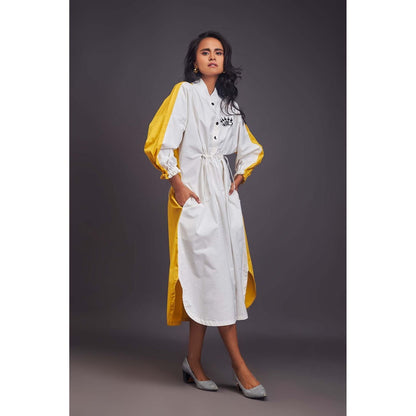 Deepika Arora Colo Block White Dress