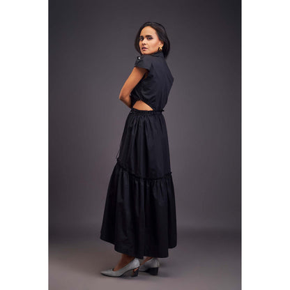 Deepika Arora Embellished/Sequined Black Dress